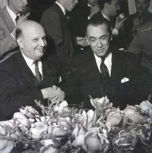 Imagens do ex governador de Santa Catarina Heriberto Hülse com o ex presidente Juscelino Kubitschek em sua visita ao estado.